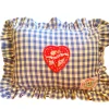 Gingham Rectangle Ruffle Pillow
