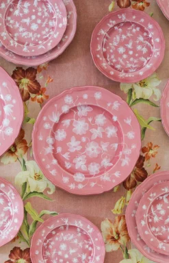 Ginori x Cabana Floral Charge Plate in Pink