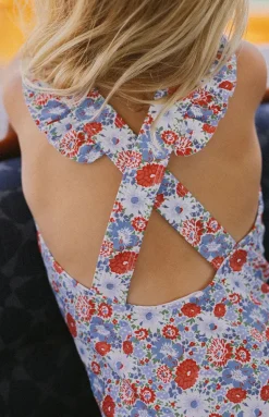 Girl’s Americana Blossom Crossover One Piece