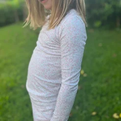 Girls Antique Floral Pima Pajama Set