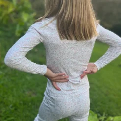 Girls Antique Floral Pima Pajama Set