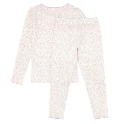 Girls Antique Floral Pima Pajama Set