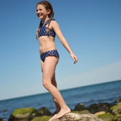 Girls Atlantic Dot V-Neck Crossover Bikini