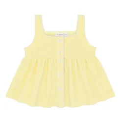 Girls Banana French Terry Button Up Tank