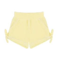 Girls Banana French Terry Tie Knot Shorts