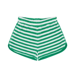 Girls Bermuda Green Stripe French Terry Short