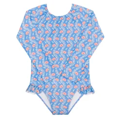 Girl’s Blue Primrose Rashguard One Piece
