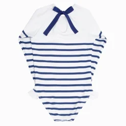 Girls Breton Stripe Rashguard One Piece