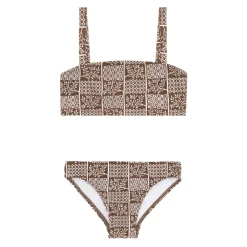 Girls Checker Tree Bandeau Bikini