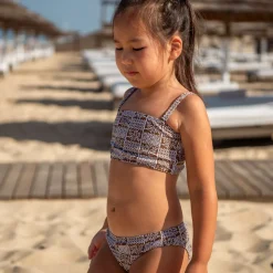 Girls Checker Tree Bandeau Bikini