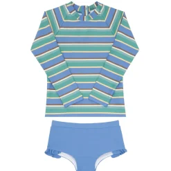 Girls Costa Stripe Rashguard Set