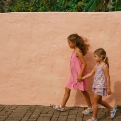 Girls Island Blossom Ruffle Tank And Short Set