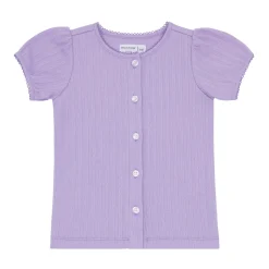 Girls Lavender Breeze Puff Sleeve Shirt