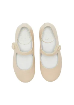 Girl's Leather Celebration Shoes in Beige