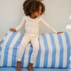 Girls Marigold Floral Pima Pajamas Set