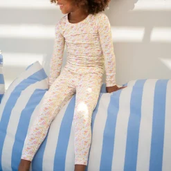 Girls Marigold Floral Pima Pajamas Set