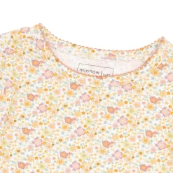 Girls Marigold Floral Pima Pajamas Set