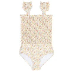 Girls Marigold Floral Smocked One Piece