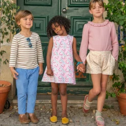 Girls Misty Rose Pointelle Long Sleeve Blouse