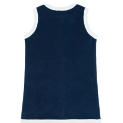 Girls Navy French Terry Dress