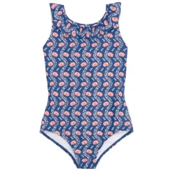 Girl’s Navy Primrose Ruffle Collar One Piece