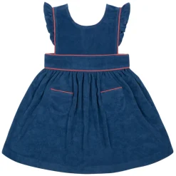 Girl’s Newport Navy French Terry Pinafore Dress