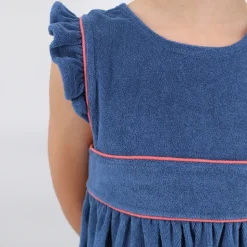 Girl’s Newport Navy French Terry Pinafore Dress