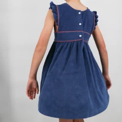Girl’s Newport Navy French Terry Pinafore Dress