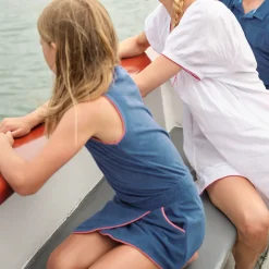 Girl’s Newport Navy French Terry Tennis Tank Top & Skort Set