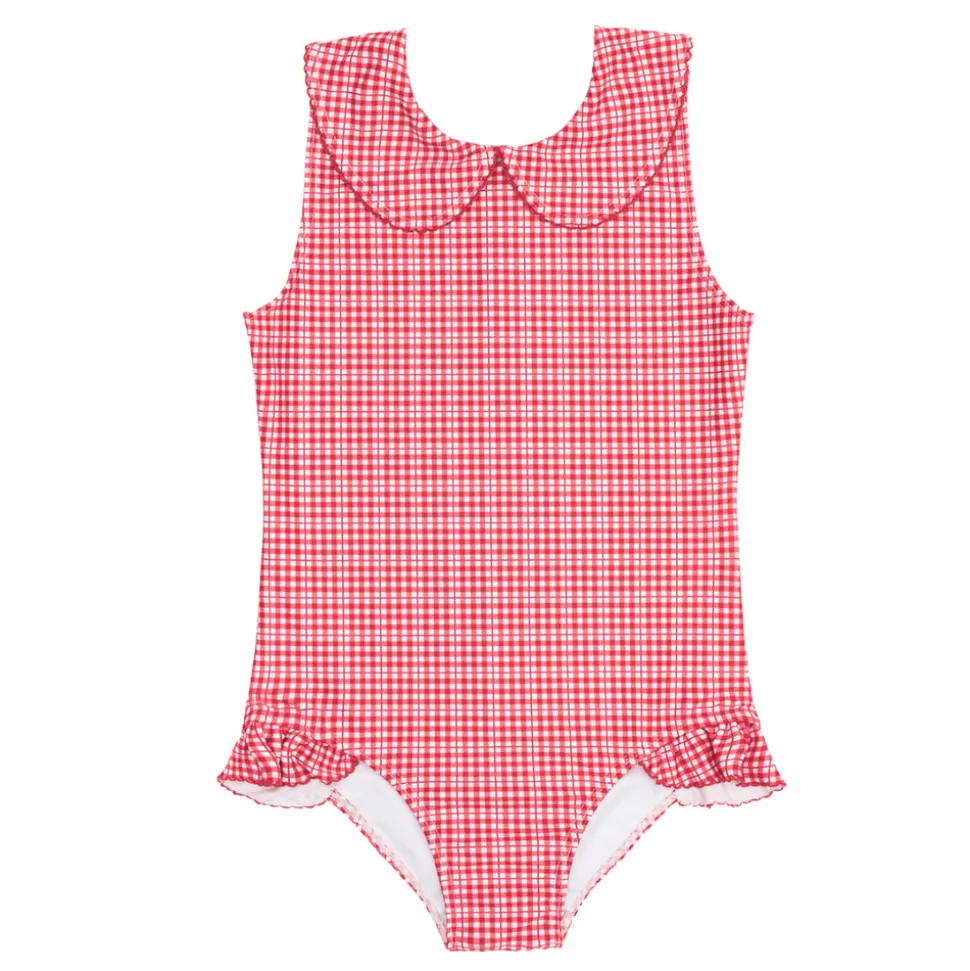 Girl’s Poppy Gingham Rounded Collar One Piece