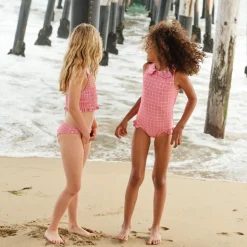 Girl’s Poppy Gingham Rounded Collar One Piece