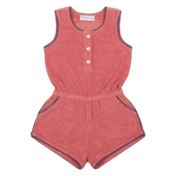 Girl’s Poppy Red French Terry Romper