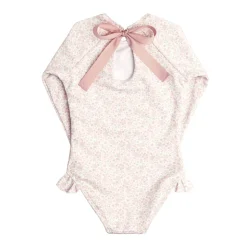 Girls Rashguard One-Piece in Antique Floral