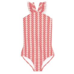 Girls Regatta Red Paisley V-Neck Crossover One Piece