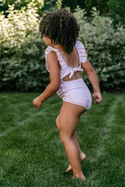 Girls Ruffle Collar One-Piece