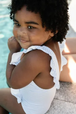 Girls Ruffle Collar One-Piece