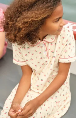 Girl’s Summer Cherries French Terry Dropwaist Tennis Dress