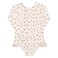 Girl’s Summer Cherries Rashguard One Piece