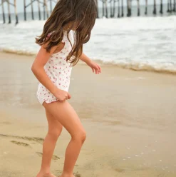 Girl’s Summer Cherries Ruffle Cap Sleeve Rashguard Set