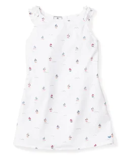 Girl’s Twill Amelie Nightgown in Bateau