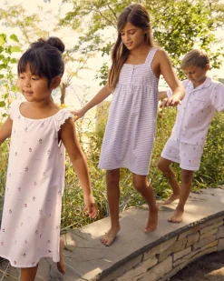 Girl’s Twill Amelie Nightgown in Bateau