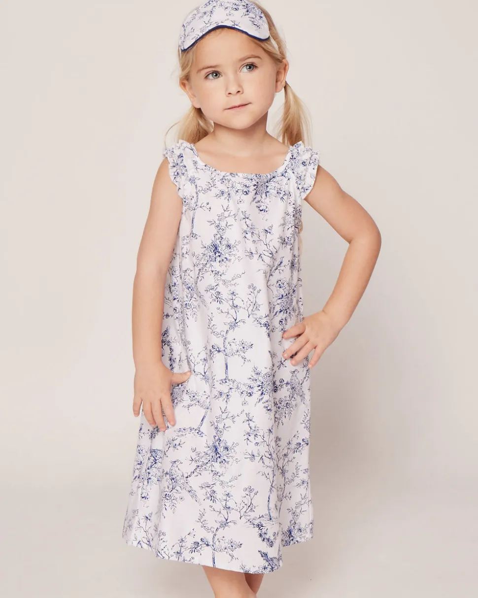 Girl’s Twill Amelie Nightgown in Timeless Toile