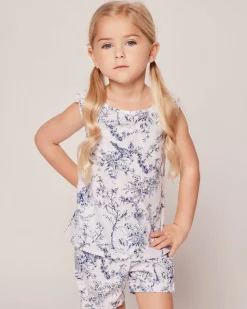 Girl’s Twill Amelie Short Set in Timeless Toile