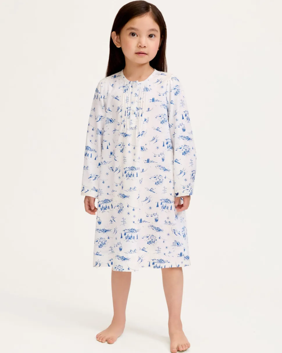 Girl’s Twill Beatrice Nightgown in Chalet Toile