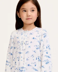 Girl’s Twill Beatrice Nightgown in Chalet Toile