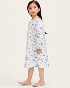 Girl’s Twill Beatrice Nightgown in Chalet Toile
