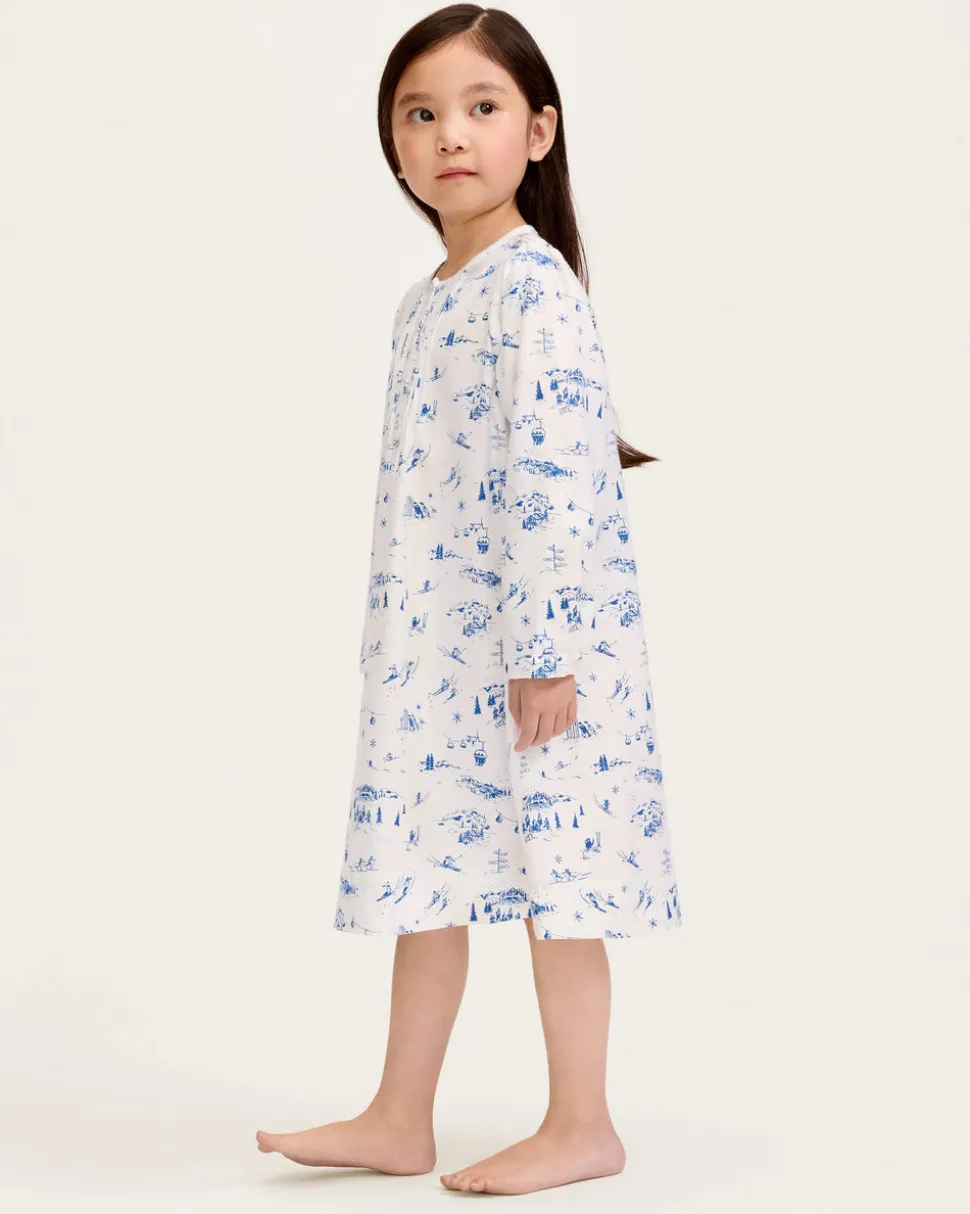 Girl’s Twill Beatrice Nightgown in Chalet Toile