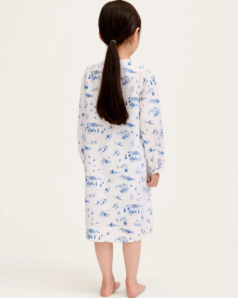 Girl’s Twill Beatrice Nightgown in Chalet Toile