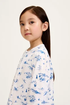 Girl’s Twill Beatrice Nightgown in Chalet Toile
