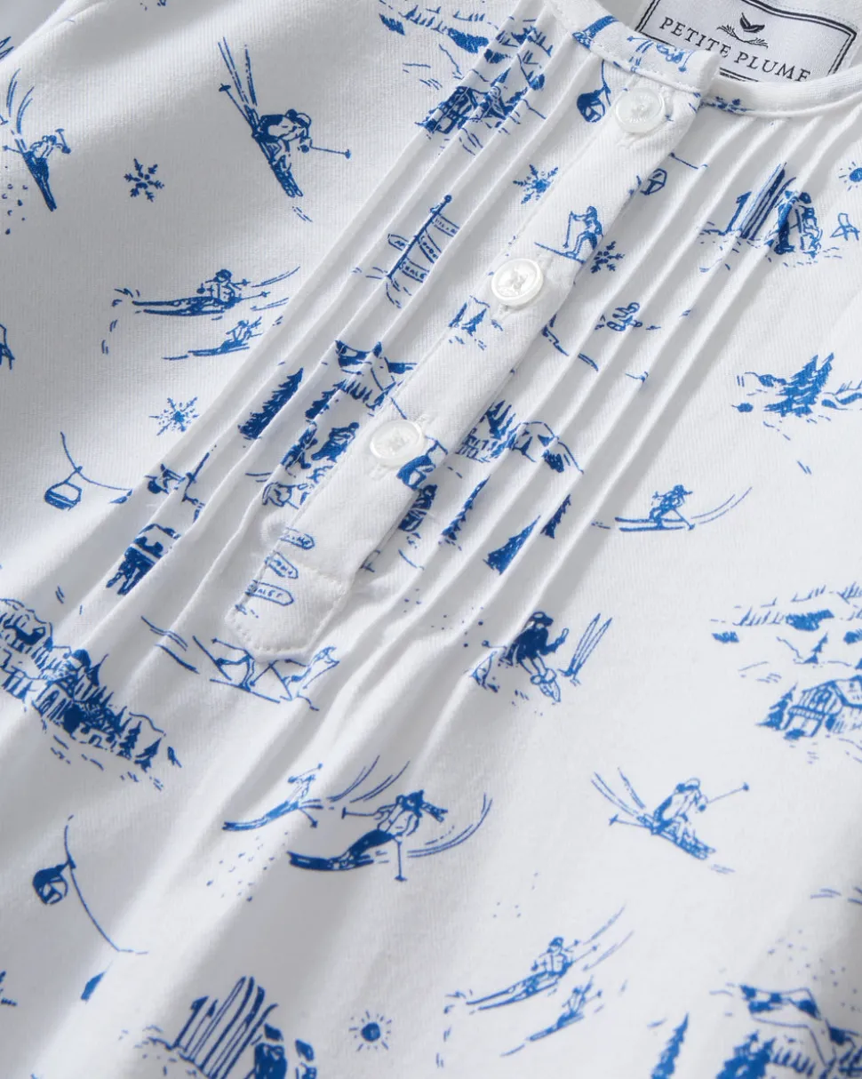 Girl’s Twill Beatrice Nightgown in Chalet Toile